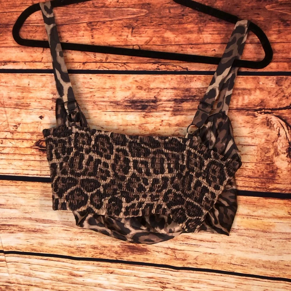 VENUS Brown and Black animal print crop top - Picture 8 of 11